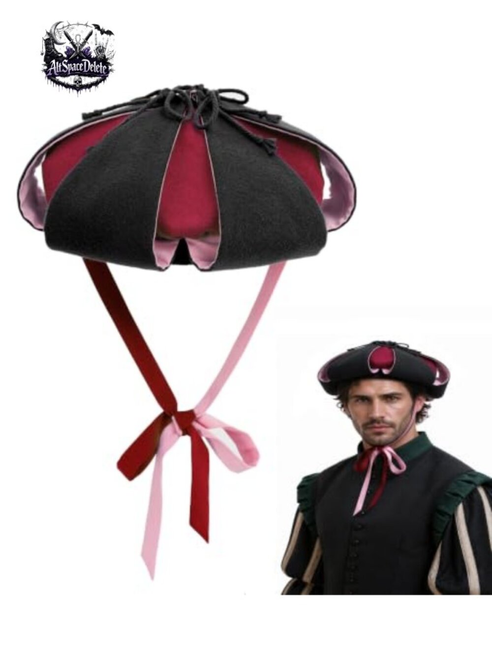 Renaissance Medieval Flower Hat Costume Cap Ren Faire Accessory